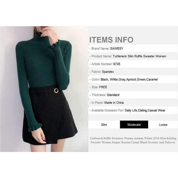 Planet Gates apricot / One Size Turtleneck Sweaters Women Autumn Winter 2018 Slim Knitting  Sweater Women Jumper Korean Casual Black Sweater And Pullover