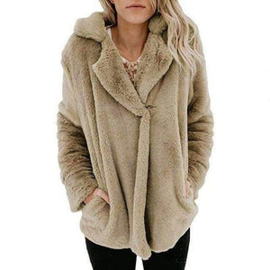 Planet Gates Apricot / S Fleece Cardigan Sweater Women Female Warm Cotton Sweater Veste Femme Pockets Fashion Coat Long Kimono Cardigan EDR78