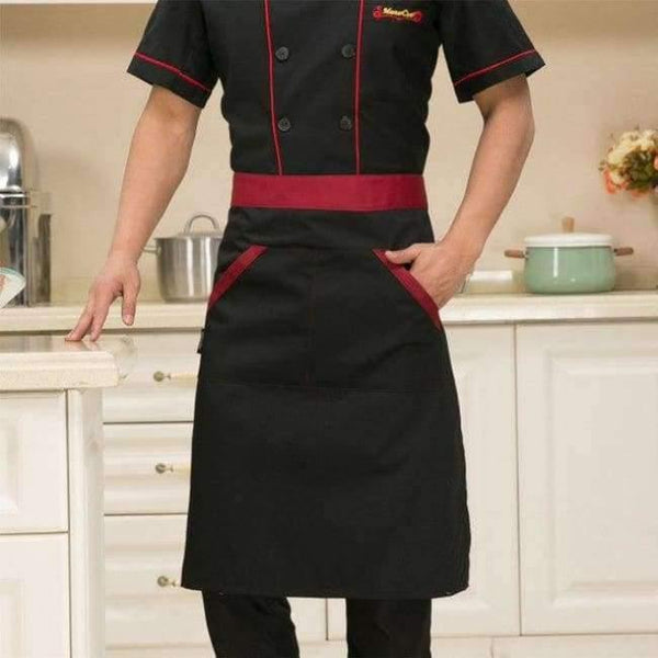 Planet Gates Apron 4 / XL 5 Colors Hot Sale Unisex Kitchen Chef Uniforms Short Sleeve Breathable Double Breasted Jackets Food Services Cooking Shirt Apron