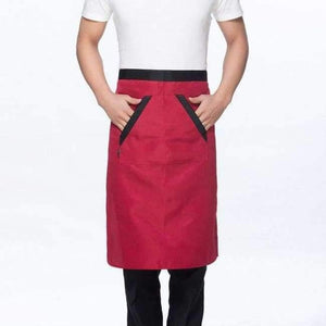 Planet Gates Apron2 / L Cook Clothes Men Solid Single Breasted High Quality Kitchen Chef Uniforms Short-sleeved Restaurant Bakery Waiter Tops Shirt