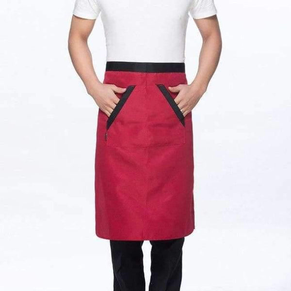 Planet Gates Apron2 / L Cook Clothes Men Solid Single Breasted High Quality Kitchen Chef Uniforms Short-sleeved Restaurant Bakery Waiter Tops Shirt