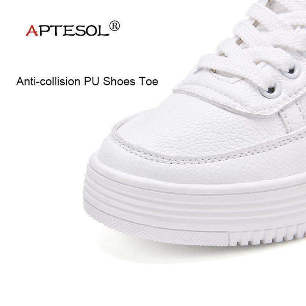 Planet Gates APTESOL Fashion Height Increasing White Shoes Woman Breathable Platform Sneaker Ladies Casual Shoes Women's PU Vulcanize Shoes