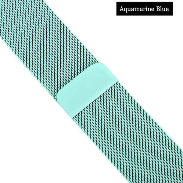 Planet Gates Aquamarine Blue / For Apple Watch 42mm Watch Strap For Apple Watch Band 44mm 40mm 42mm 38mm Series 4/3/2/1 iWatch Stainless Steel Woven watchband