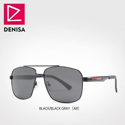 Planet Gates AR Black Sunglasses Luxury Brand Anti-Reflective Men's Sunglasses Polarized Coating Lens Square Sun Glasses