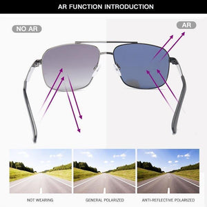 Planet Gates AR Black Sunglasses Luxury Brand Anti-Reflective Men's Sunglasses Polarized Coating Lens Square Sun Glasses