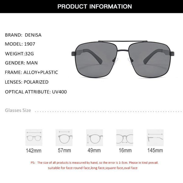 Planet Gates AR Black Sunglasses Luxury Brand Anti-Reflective Men's Sunglasses Polarized Coating Lens Square Sun Glasses