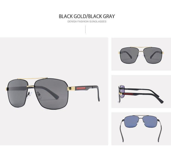 Planet Gates AR Black Sunglasses Luxury Brand Anti-Reflective Men's Sunglasses Polarized Coating Lens Square Sun Glasses