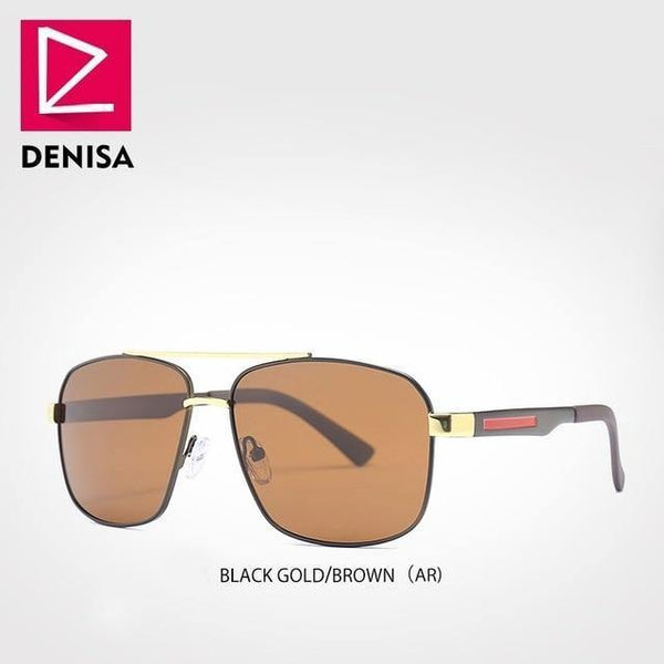 Planet Gates AR Brown Sunglasses Luxury Brand Anti-Reflective Men's Sunglasses Polarized Coating Lens Square Sun Glasses