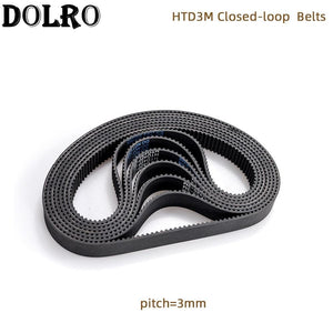 Planet Gates Arc HTD 3M Timing belt C=366 369 375 378 381 384 390 393 396 399 width 6/9/10/12/15/20mm Rubbe Closed Loop Synchronous pitch 3mm
