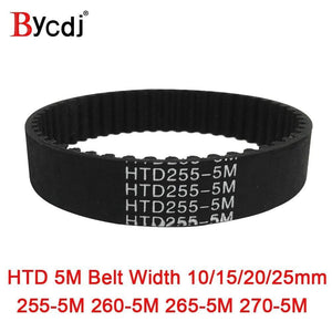 Planet Gates Arc HTD 5M rubber Timing belt C=255/260/265/270 width10/15/20/25mm HTD5M synchronous Belt 255-5M 260-5M 265-5M 270-5 closed-loop