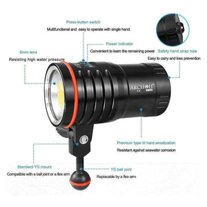 Planet Gates ARCHON diving photography light Max 12,000 lumens Positive white lighting diving shooting underwater HD video photo diving light