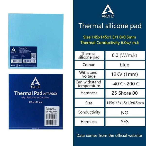 Planet Gates ARCTIC AC Thermal pad 6.0 W/mK 0.5/1.0/1.5mm High Efficient thermal conductivity Original authentic Arctic Thermal pad
