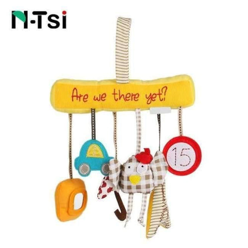 Planet Gates Are we there yet Baby Plush Animal Rattle Mobile Infant Stroller Bed Crib Spiral Hanging Toys Gift for Newborn Children 0-12 Months