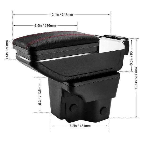 Planet Gates Armrest Box For Kia Rio 3 2011-2016 PU Leather Central Container Storage Box Car Styling Accessories