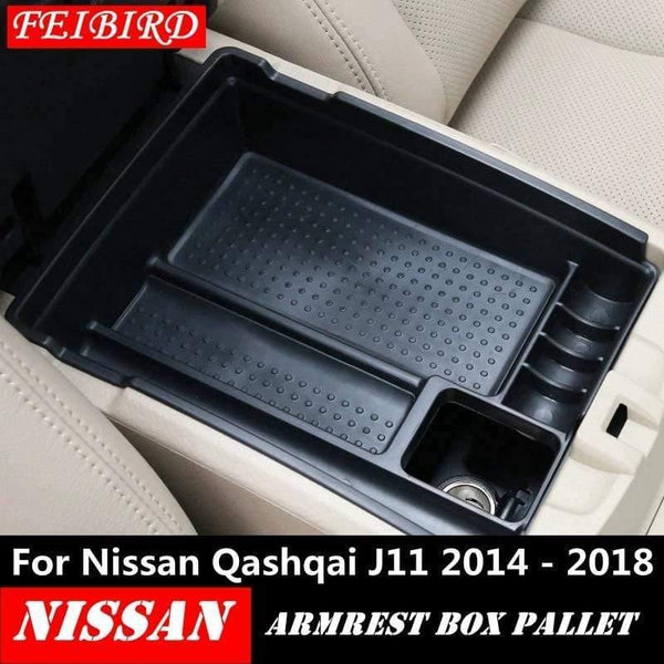 Planet Gates Armrest Box Secondary Multifunction Storage Box Phone Holders Tray Accessory For Nissan Qashqai J11 2014 - 2019
