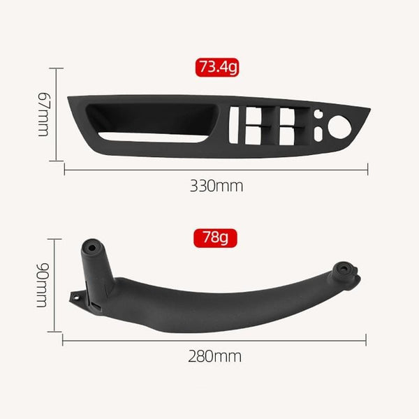 Planet Gates Armrest Car Left Front Driver's Seat LHD Interior Door Handle Inner Panel Pull Trim Cover for BMW E70 E71 E72 X5 X6 2007-2014