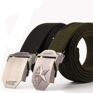 Planet Gates army green / 110cm Hot male tactical belt Top quality Elastic Canvas belts for men NO5 Automatic buckle Outdoor Sport Long 160cm White Weave straps