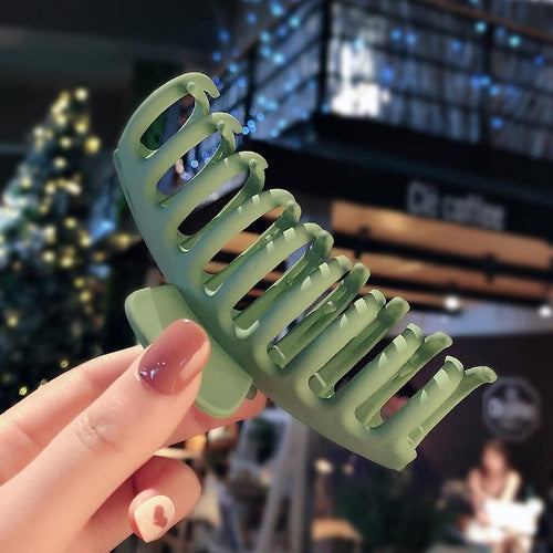 1Pc Korean Solid Big Hair Claws Elegant Frosted Acrylic Hair Clips Hairpins Barrette Headwear for Women Girls Hair Accessories