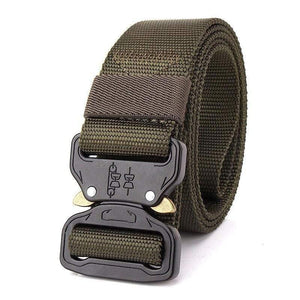 Men's Tactics Belt Design Steel Buckle Belt Man Quality Canvas Elastic Belts Waistband Casual Men