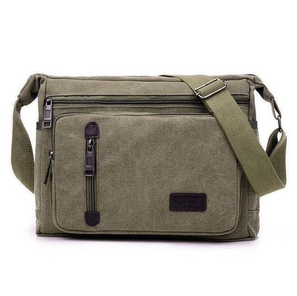 Planet Gates Army Green / (20cm<Max Length<30cm) Men Bags Vintage Canvas Messenger Bags  Designer Brand Men's Fashion Crossbody Shoulder Bag Male Casual Travel Bag S951