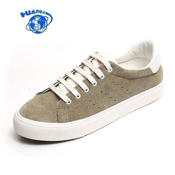 Planet Gates Army Green / 5 HUANQIU Women Vulcanized Shoes Artificial Leather Low Casual Shoes All Match Preppy Style 2017 New Fashion Leisure Shoes 35-39