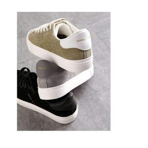 Planet Gates Army Green / 5 HUANQIU Women Vulcanized Shoes Artificial Leather Low Casual Shoes All Match Preppy Style 2017 New Fashion Leisure Shoes 35-39