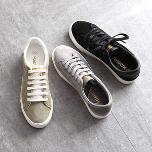 Planet Gates Army Green / 5 HUANQIU Women Vulcanized Shoes Artificial Leather Low Casual Shoes All Match Preppy Style 2017 New Fashion Leisure Shoes 35-39