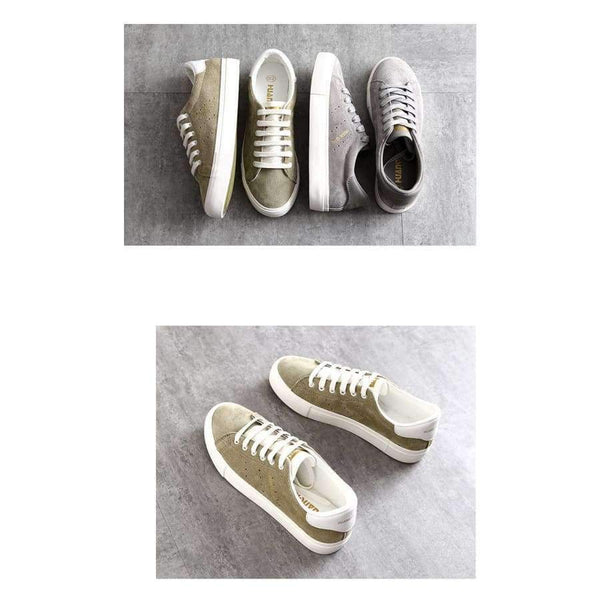 Planet Gates Army Green / 5 HUANQIU Women Vulcanized Shoes Artificial Leather Low Casual Shoes All Match Preppy Style 2017 New Fashion Leisure Shoes 35-39