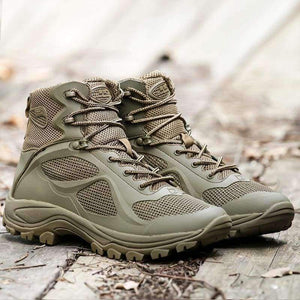 Planet Gates Army Green / 5 Sports Breathable Mesh Hiking Shoes Men Military Tactical Combat Boots Army Desert Training Hunting Climbing Shoes