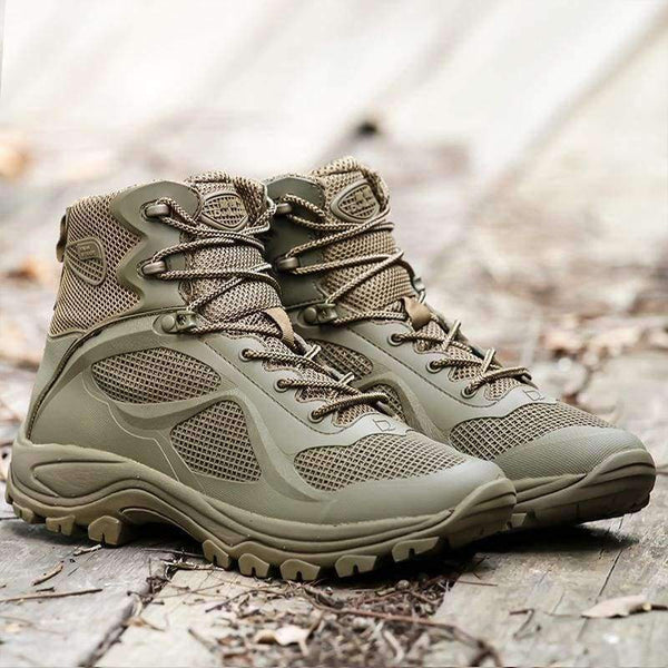Planet Gates Army Green / 5 Sports Breathable Mesh Hiking Shoes Men Military Tactical Combat Boots Army Desert Training Hunting Climbing Shoes