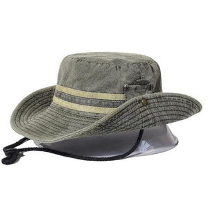 Planet Gates Army Green / 56-58cm Fishing Hiking Sun Hat Men Women Boonie Hat Wide Brim Bucket Hat Outdoor Safari Summer Cap Cotton Bucket Hat