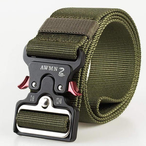 4.8CM Width Men Belt Nylon Tactical Army Belt For Trousers Metal Buckle Canvas Belts Outdoor Training Black Military Waist Belt