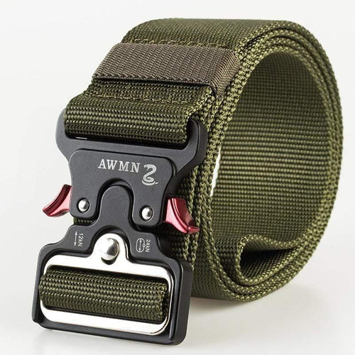 4.8CM Width Men Belt Nylon Tactical Army Belt For Trousers Metal Buckle Canvas Belts Outdoor Training Black Military Waist Belt