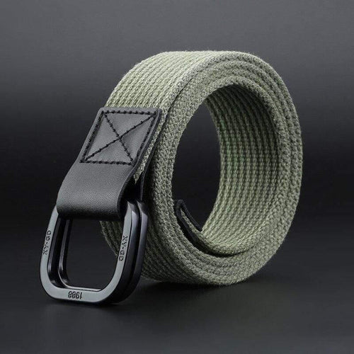 Canvas Belt Men Designer Belt Trap Double-ring Buckle Male Casual Solid Knitted Jean Belts Dropshiping