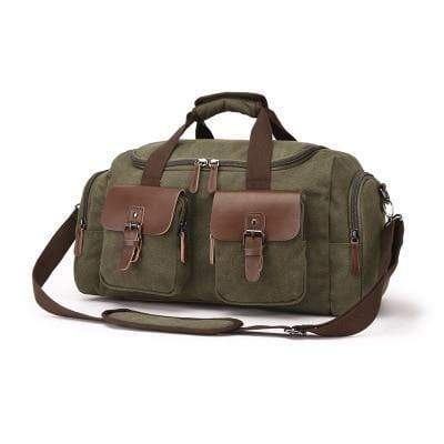 Planet Gates Army Green / China Canvas Leather Men Travel Bag European Style Travel Bags Handbag High Capacity Shoulder Bag Travel Crossbody Baggage