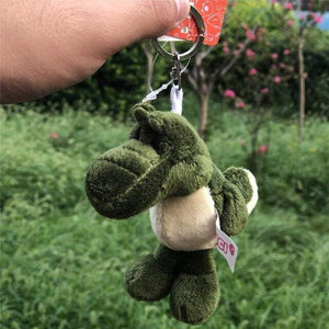 Planet Gates Army Green / China Cute Cartoon Bear Elephant Raccoon Monkey Animal Plush Toy Keychain Backpack Bag Keychain Shark Dinosaur Lion Omelette Cute Gift