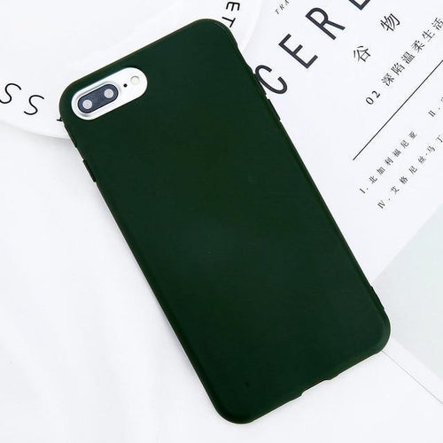 Planet Gates Army Green / For iPhone 6 6s USLION Candy Color Plain Phone Case For iPhone X 8 7 6 6S Plus Soft TPU Silicon Full Back Cover For iPhone XS Max XR Cases Capa