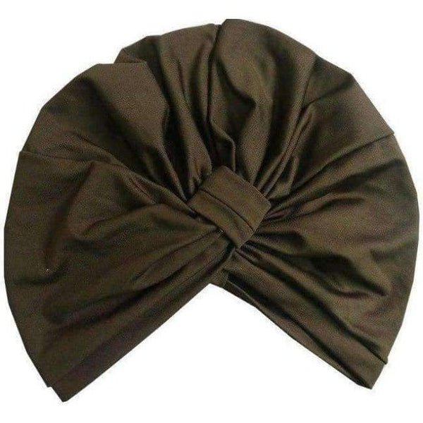 Planet Gates Army Green Free Shipping 2018 New Fashion Black Burgundy  Navy Solid Color Soft Modal Indian Turban Hats Cap For Women