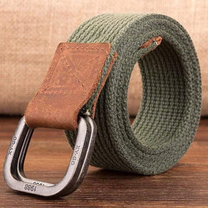 Canvas Belt Men Designer Belt Trap Double-ring Buckle Male Casual Solid Knitted Jean Belts Dropshiping