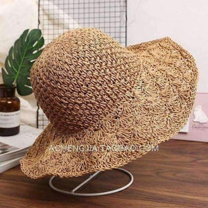 Planet Gates Army Green Handmade Weave Raffia Sun Hats For Women Black Ribbon Lace Up Large Brim Straw Hat Outdoor Beach Summer Caps Chapeu Feminino