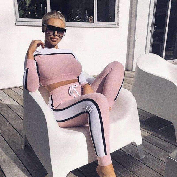 Planet Gates Army Green / L Color Women Suit 2018 Women Set Autumn 2 Piece Set Women Sporting Tracksuit Sportswear Two Piece Set Sweatshirt Set