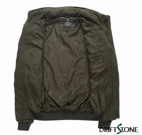 Planet Gates Army Green / M Aeronautica Militare Bomber Jacket Men Removable Sleeve Tactical Military Uniform Coat