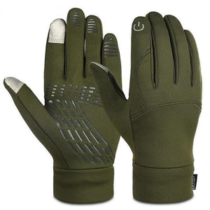 Planet Gates Army green / M Men Women Winter Warm Gloves Windproof Outdoor Gloves Thick Warm Mittens Touch Screen Gloves Unisex Anti-slip Design