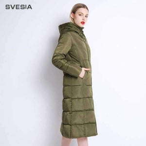 Planet Gates Army Green / M Winter Jackets Coats Women's Long Warm Thickening Hooded Parka Female Befree Outerwear Coats Vintage Parks Jaqueta Feminina