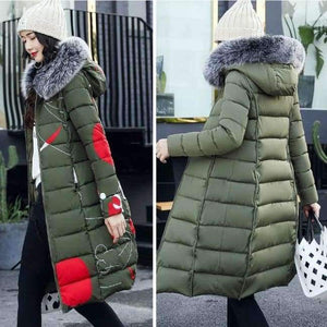 Planet Gates Army Green / M Woman Winter Jacket Women's Coat Plus Size 3XL Padded long Parka Outwear for women Jaquata Feminina Inverno
