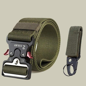4.8CM Width Men Belt Nylon Tactical Army Belt For Trousers Metal Buckle Canvas Belts Outdoor Training Black Military Waist Belt