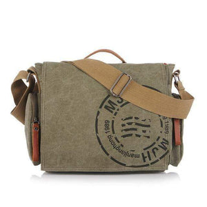 Planet Gates army green Men Handbag Cotton Canvas Bag Version of Casual Fashion Shoulder Bags Messenger Bag Men