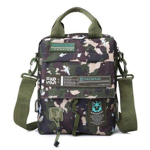 Planet Gates Army green Men's Bag Messenger Bag Male Waterproof Nylon Camouflage Satchel Over the Shoulder Crossbody Bags Handbag Mini Briefcase XA99WC