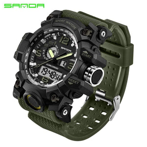 Planet Gates army green Military Men's Watches Top Brand Luxury Waterproof Sport Watch Men S Shock Quartz Watches Clock Relogio Masculino