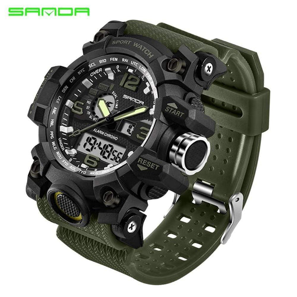 Planet Gates army green Military Men's Watches Top Brand Luxury Waterproof Sport Watch Men S Shock Quartz Watches Clock Relogio Masculino
